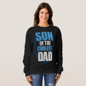 Sweatshirt Fils Mens Du Père Le Plus Coolé Papa Papa Papa Pap (Devant entier)