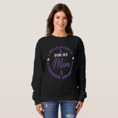 Sweatshirt Fin Alz Je Porte Du Violet Pour Ma Mère Alzheimer (Devant entier)