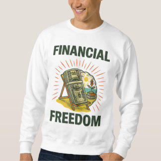 Sweatshirt Financial Freedom Beach Scene Wealth-Building