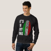 Sweatshirt Fingerprint DNA Biometry Mexican Flag Mexico (Devant entier)