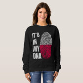 Sweatshirt Fingerprint DNA Biometry Polish Flag Poland (Devant entier)