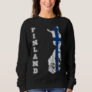 Sweatshirt Finland map outline Finland travel Scandinavia Sis