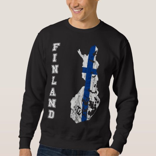 Sweatshirt Finland map outline Finland travel Scandinavia Sis (Devant)