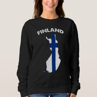 Sweatshirt Finlande Carte du drapeau Soutien Finlande Finnois