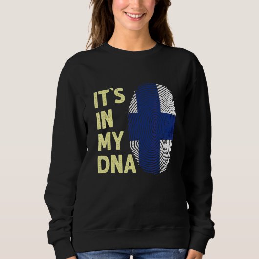 Sweatshirt Finlande Dans Mon Adn Équipe Finlandaise Drapeau F (Devant)