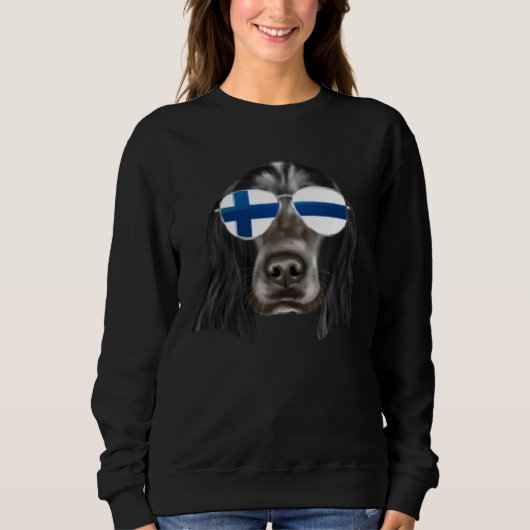 Sweatshirt Finnish Flag English Cocker Spaniel Dog Finland Po (Devant)