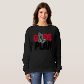 Sweatshirt Fire Red Dids Plan de prier Mains Basket Amour Jor (Devant entier)