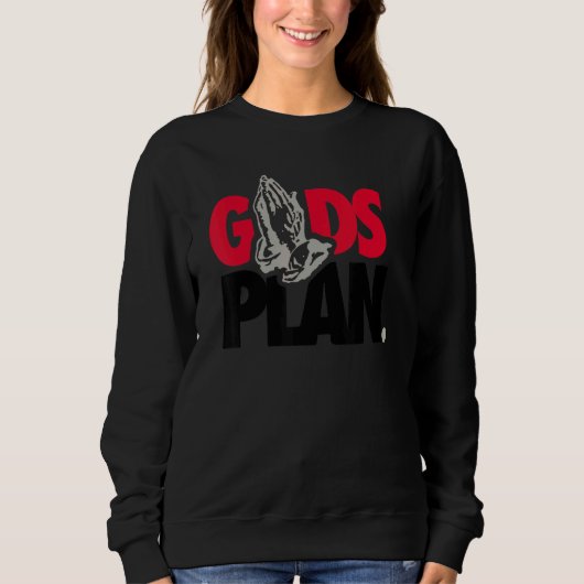 Sweatshirt Fire Red Dids Plan de prier Mains Basket Amour Jor (Devant)