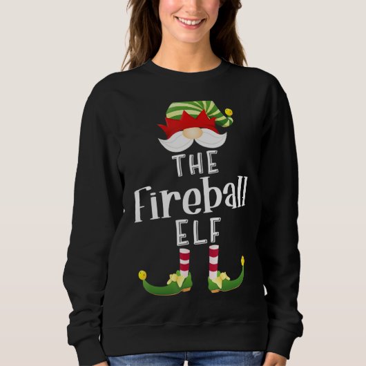 Sweatshirt Fireball Elf Group Noël Funny Pyjama P Y (Devant)