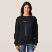 Sweatshirt Firefighter American Flag Mince Red Line Aex Desig (Devant entier)