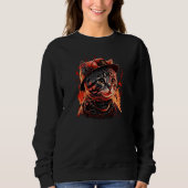 Sweatshirt Firefighter Cat Kitten Fireman Helmet Firefighter  (Devant)