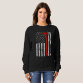 Sweatshirt Firefighter Fireman Firefighting Patriotic America (Devant entier)