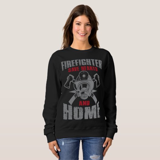 Sweatshirt firefighter & firetruck  for firefighters (Devant entier)