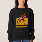 Sweatshirt Firefighter Girlfriend Happiness Fiance Positive C (Devant)