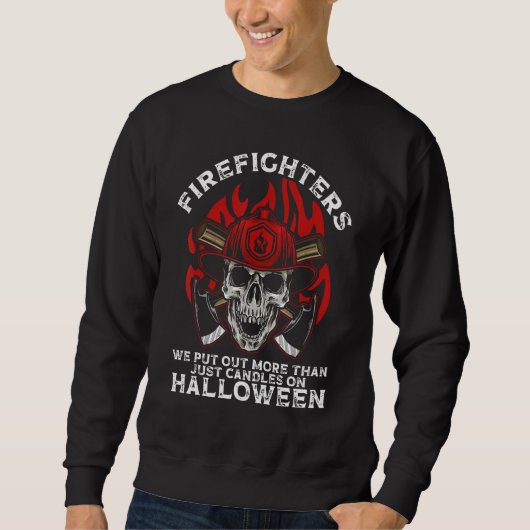 Sweatshirt Firefighter Halloween Fireman Halloween Party Fire (Devant)