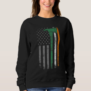 Sweatshirt Firefighter St Patrick Day Axes Vintages Américain