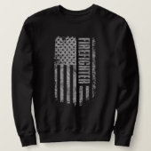 Sweatshirt Firefighter USA Flag Distressed design (Design devant)