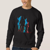 Sweatshirt Fireman Flames Retro Fire Extinguisher Fire Depart (Devant)