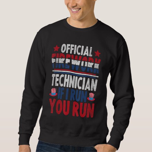 Sweatshirt Firework Technician 4th Of July (Devant)