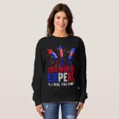 Sweatshirt Fireworks Expert Je Vous Exécute 4 juillet (Devant entier)