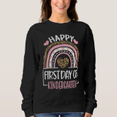 Sweatshirt First Day Of Kindergarten  Back To School Leopard  (Devant)