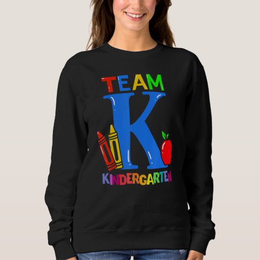 Sweatshirt First Day Of Kindergarten Pre K Squad Team Kinderg (Devant)