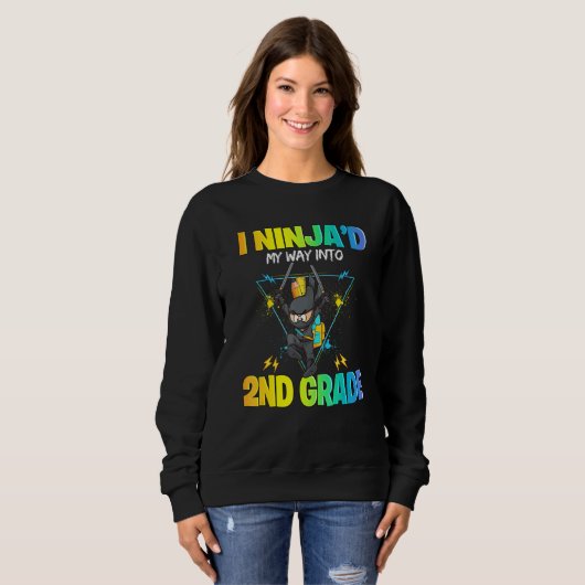 Sweatshirt First Day of School Ninja Boys Kids Back to School (Devant entier)