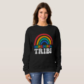 Sweatshirt First Day Of School Rainbow Homeschool Tribe Teach (Devant entier)