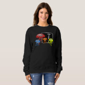 Sweatshirt First Grader Jellyfish Letter As Monogram (Devant entier)