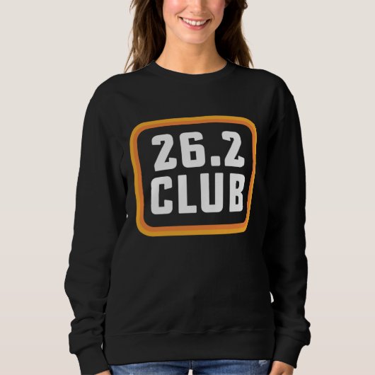 Sweatshirt First Marathon Runner Running 26 2 Club Marathoner (Devant)