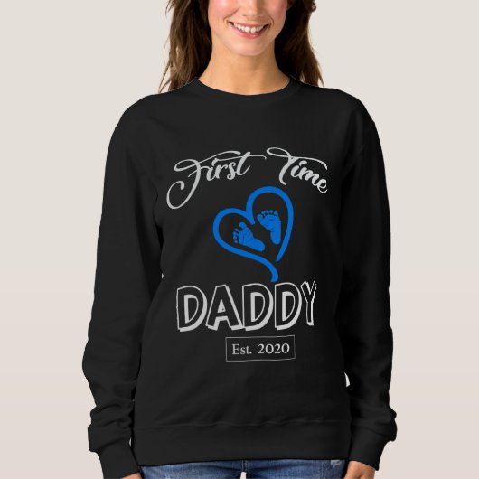 Sweatshirt First Time Daddy 2020- It's a Boy New Dad Shirt- B (Devant)