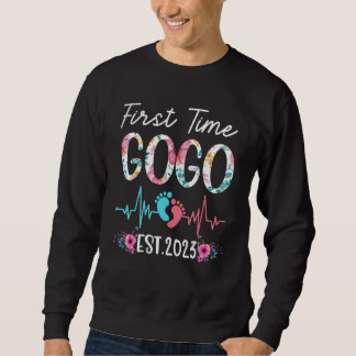 Sweatshirt First Time Gogo 2023 Mothers Day Christmas Soon To