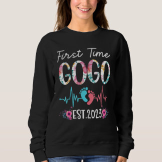 Sweatshirt First Time Gogo 2023 Mothers Day Christmas Soon To