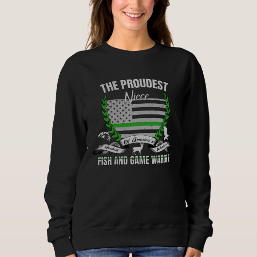 Sweatshirt Fish and Game Warden Niece Thin Green Line (Devant)
