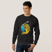Sweatshirt Fish Bass pêcheur d'eau douce Équipe de pêche Vol  (Devant entier)