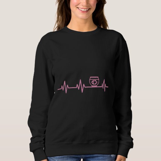 Sweatshirt Fish Bowl Tank Aquarist Life Love Heartbeat Fish T (Devant)
