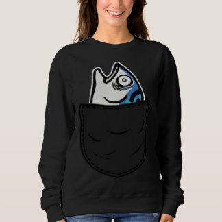 Sweatshirt Fish in Pocket Meme Animal