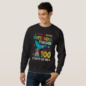 Sweatshirt Fish Tail Preschool Teacher Survived 100 Days Of M (Devant entier)