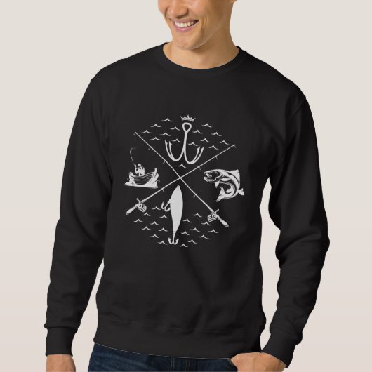 Sweatshirt Fisherman Compass Father s Day Fishing Gear (Devant)