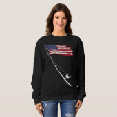 Sweatshirt Fishing  American Flag Fishing Rod (Devant entier)