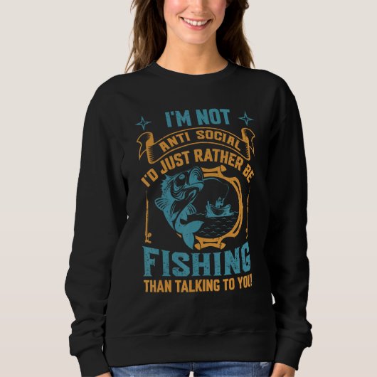 Sweatshirt Fishing For Men Women Fisherman Fishing  1 (Devant)