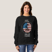 Sweatshirt Fishing Patriotic American flag (Devant entier)