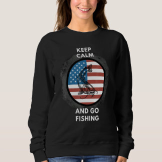 Sweatshirt Fishing Patriotic American flag