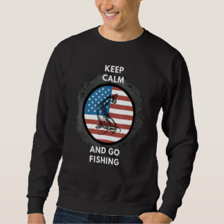 Sweatshirt Fishing Patriotic American flag
