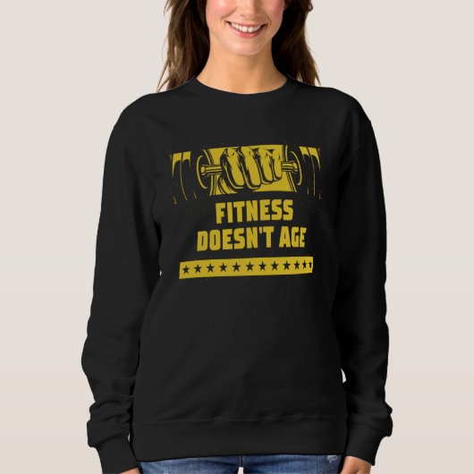 Sweatshirt Fitness Doesnt Age Workout Motivational Quote Gym (Devant)