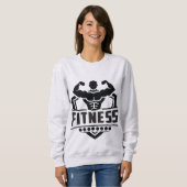 Sweatshirt Fitness Motivation Graphic | Strong & Active Life (Devant entier)