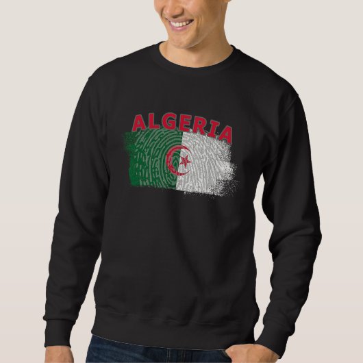 Sweatshirt Flag Algeria Nationality State North Africa (Devant)