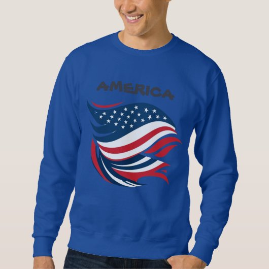 SWEATSHIRT FLAG AMERCA USA (Devant)