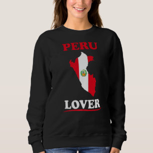 Sweatshirt Flagge Pérou au Pérou Umriss für Pérou Lover - Pér