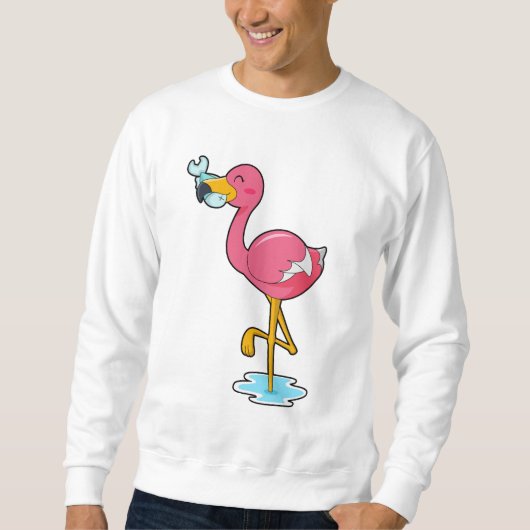 Sweatshirt Flamant avec Poisson (Devant)
